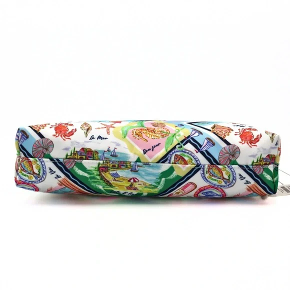 Talbots NWT Makeup Cosmetic Travel Zipper Bag Scenic Print Pouch - Picture 8 of 10